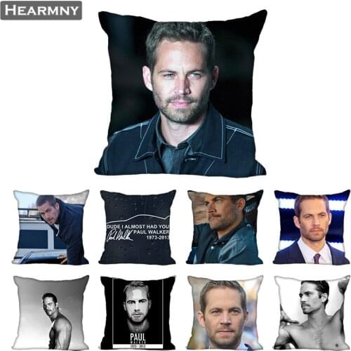 Paul Walker Pillow Case For Home Decorative Pillows Cover Invisible Zippered Throw PillowCases 40X40,45X45cm