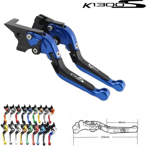 For BMW K1300S K 1300S 2009-2016 Motorcycle Accessories CNC Aluminum Folding Extendable Brake Clutch Levers LOGO K1300S