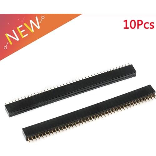 10PCS 2X40 Pin Double row Female Pin Header 2.54MM Pitch Strip Connector Socket 2*40PIN FOR PCB Board