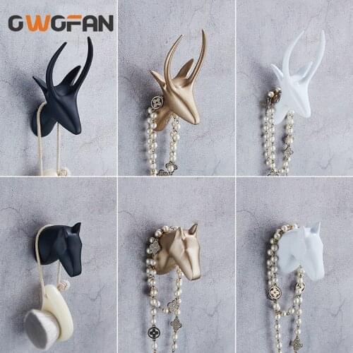 Living Room Bedroom Dining Room Wall Decoration Hook Creative Single Coat Hook Coat Hook Pendant Stereo Robe Hook A08-637