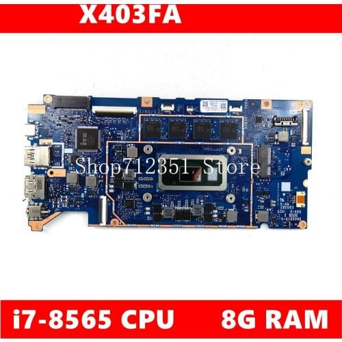 X403FA i7-8565 CPU 8G mainboard REV2.0 For ADOL14FA X403FA A403F X403F X403F L403FA L403F laptop motherboard 100% Tested Working