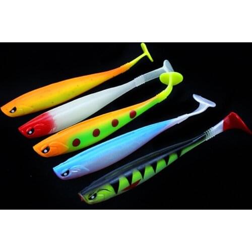 1PCS Rainbow Soft Bait 12cm/10g Artificial Soft Lures Baits Fishing Lure leurre shad Plastic PVC Bait T Tail Wobblers