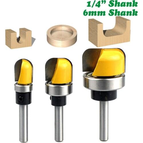 1PC 1/4"OR 6mm Shank Tool Bowl & Tray Template Milling Cutter Wood Cutters Woodworking Router Bits Set