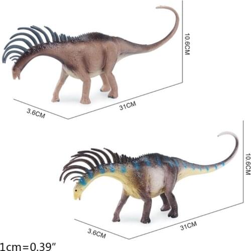 P31C 1PC Dinosaur Toys Realistic Bajadasaurus Figures Toddler Model Toys Jurassic Decoration for Kids PVC Animal Dino