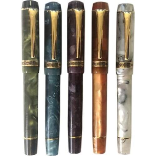 New Kaigelu 316 Marble Celluloid Fountain Pen 22KGP Medium Nib Multicolor For Choice Phantom Pattern Best Stationery