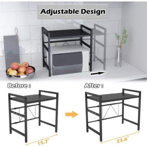 2 lay Oven Organizer Kitchen Microwave Oven Shelf Metal Multi Function Stand Microwave Oven Rack Microwave Oven storage rack