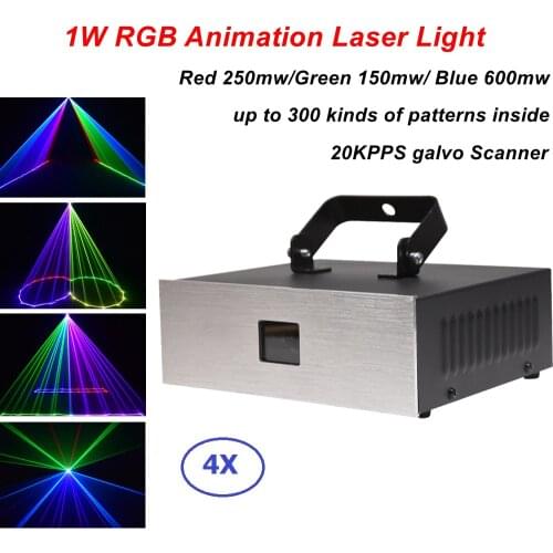 RGB 1W DMX512 Laser Line Scanner Stage Lighting Effect Animation Laser Projector Light DJ Dance Bar Xmas Party Disco Show Lights
