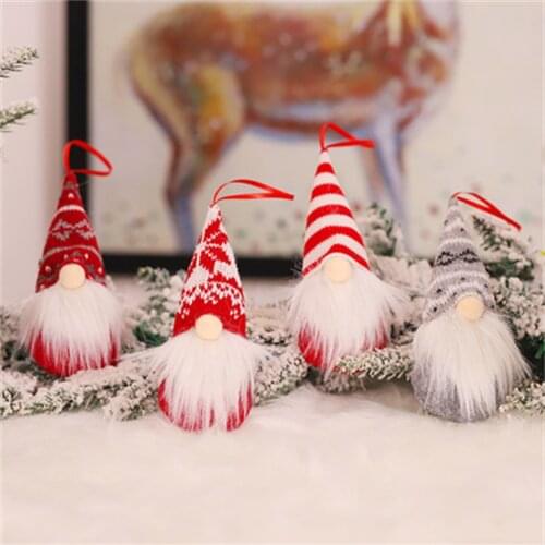 Christmas Ornaments New Faceless Doll Forester Ornaments Cartoon Doll Accessories Christmas Tree Pendants