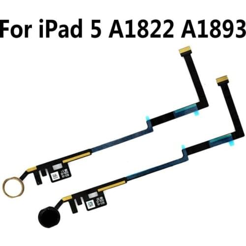 Fingerprint Scanner Home Return Menu Button Flex Cable Replacement For iPad 5 A1822 A1823 A1893