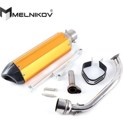 Scooter Performance Racing Exhaust Pipe Full System Muffler Slip On for Scooter 4 stroke GY6 125 GY6 150 152QMI 157QMJ Engin