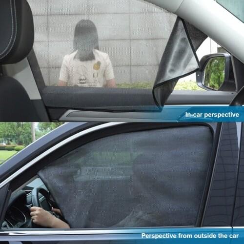 Side Window Sunshade Magnetic Front Rear Window Sun Shade Curtain Perspective Mesh Summer Sun Protection Cover Car Accessories