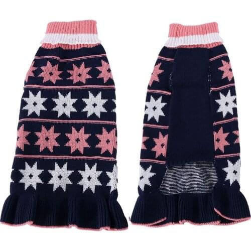Warm Soft Knitting Pet Dog Dresses Winter Dog Print Sweater Christmas Clothes For Small Dogs Clothes for Yorkies Chihuahua