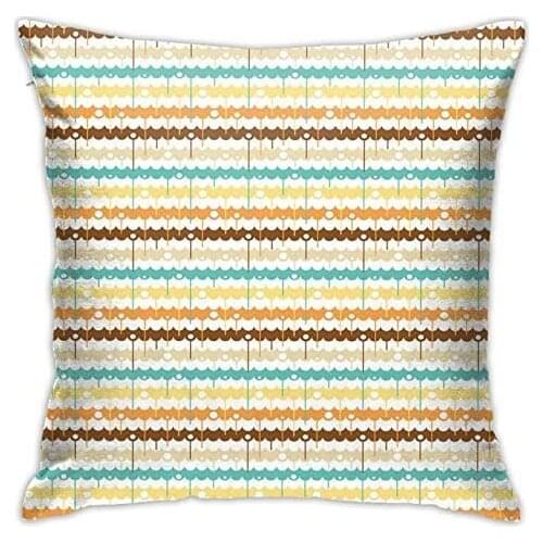 Pooizsdzzz Personalized Abraction Geometrical Inspired n of Rounded Ornament with Dropping Effect Design Decorative Pillow