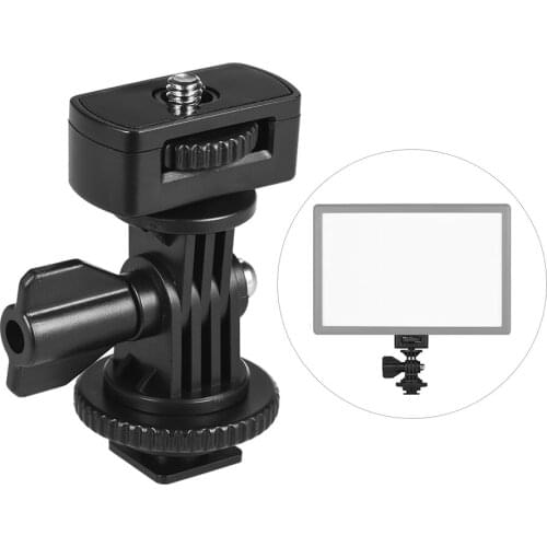 Universal Adjustable Cold Hot Shoe Mount Adapter with 1/4" Screw for Viltrox and other Brands LED Light Video Monitor