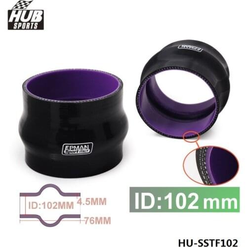 High Temp Reinforced Silicone Hump Coupler Hose 4-ply 4" 102mm For TOYOTA CELICA GT/ GT-S/ ZZ T230 00-05 HU-SSTF102