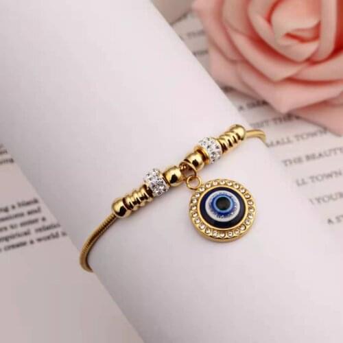 Stainless Steel Demon Eye Bracelets For Women Vintage Fashion Jewelry Woman Accesories Chocker Bracelet Chain Free Shipping