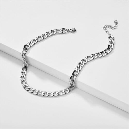 Gold Punk Metal Thick Chain Short Necklace Choker Statement Necklaces for Women Collar Plating Unique Style