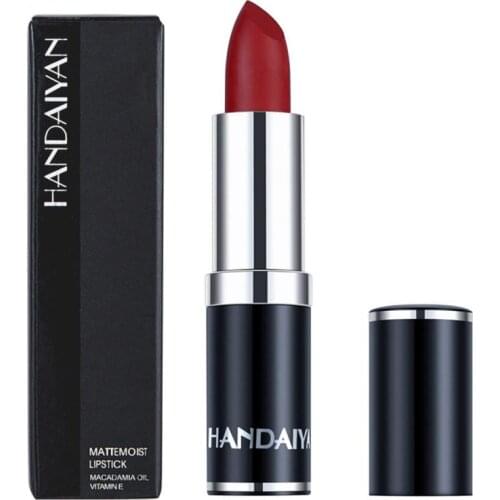 1PCS 12 Color Sexy Matte Lipstick Durable Waterproof Non-stick Cup Lipstick Cosmetics TSLM2