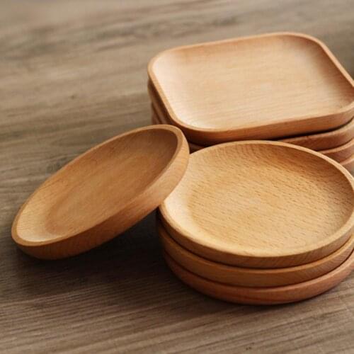 1pc Wooden Bamboo Tray Plant Flower Pot Saucer Rectangle Shape Succulent Cactus Holder Pot Tray Simple Design Home Decor