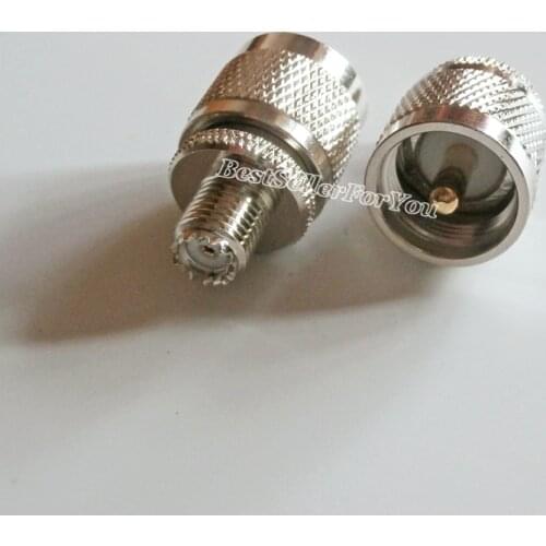 1Pcs Mini UHF female MINIUHF jack to UHF male plug PL-259 RF Connector Converter Adapter