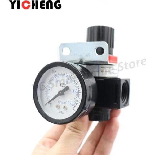 1Pcs Pressure regulator 1/4"/3/8"/1/2" connector Air source treatment pressure regulator