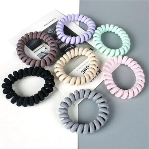 1Pc Hot hair rope wholesale telephone wire hair band Hair Accessories women Rubber bands Girl Hair Gum elastic hairband