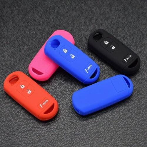 10 units Silicone Car Key Cover FOB Case For Mazda 2 3 5 6 CX5 CX-5 M2 M3 M5 M6 GT 2015 2016 Protect Key Cover With 3 Buttons