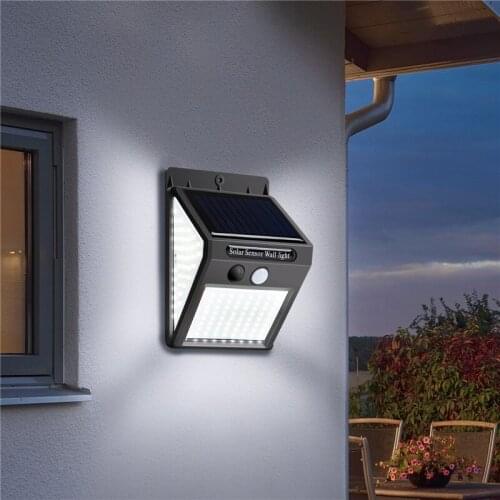 144 100 20 LED Solar Light Outdoor Solar Lamp with Motion Sensor Solar Powered Sunlight Spotlights for Wall Lamps Garden Decor
