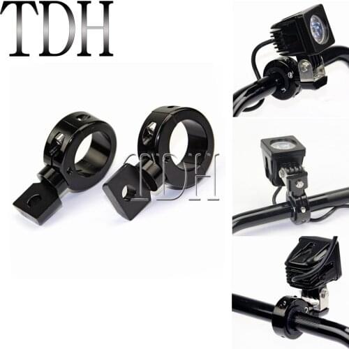 2pcs Mount Bracket Fog Light Spotlight 1-1/4 Inch Tubes Universal Motorcycle Head Clamp Crash Bar Guard 32mm Handlebar