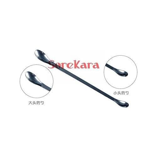 20cm Stainless Steel Medicinal Spoon Ladle Double-ended Experiment Pharmacy Lab Use