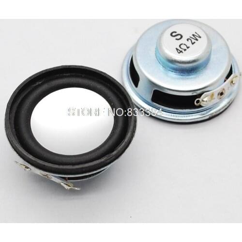 2pcs 2W 4Ohm 40MM Dia Shell Internal Magnet Speaker 2W 4R around Mini speakers