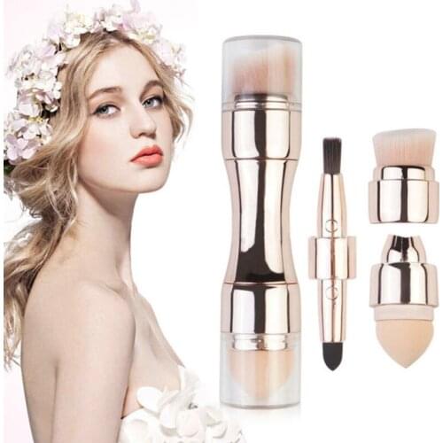 4 In 1 Makeup Brushes Foundation Eyebrow Shadow Eyeliner Blush Powder Brush Cosmetic Concealer Professional Kit Make Up Tools