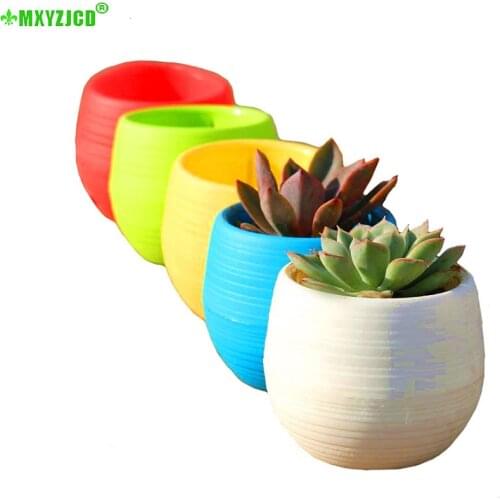 5 pièces de couleur roue de jardin en plastique plante navire plante Pot de fleur plante fleurs maison bureau artisanat