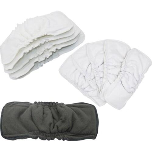 Wholesale 5 PCS/Lot 5 Layers Reusable Bamboo Charcoal Insert Double Gussets No Leaking Inserts Baby Cloth Diaper Nappy Liners