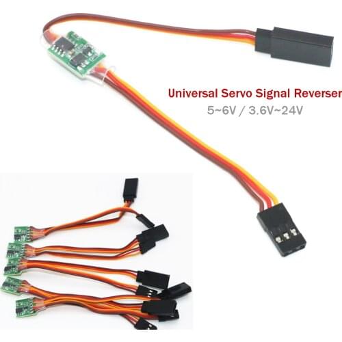 5pcs/lot Universal 5~6V / 3.6V~24V Servo Signal Reverser For Rc Servo For JR Futaba Aeroplane V-Tail