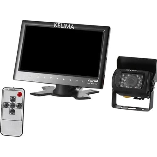 7" Car LCD Monitor Display 18 LED HD Reversing Rear View Backup Camera Kit