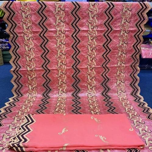 African Dry Lace Embroidery Fabrcs 100%cotton Basin Brode Lace Bazin Riche Getznar Jacquard Brocade Fabric For Dress 7yards