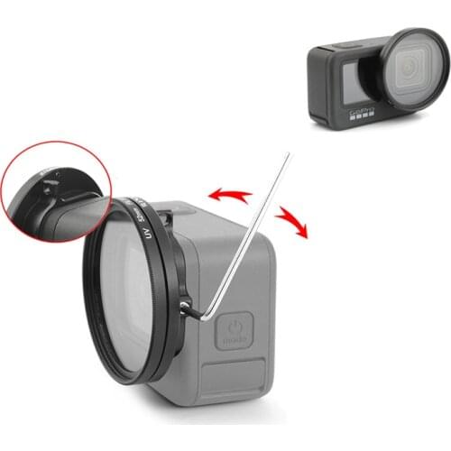 Aluminum alloy 52mm UV Lens Filter Adapter Ring Lens Frame For GoPro Hero 9 Action Camera Accessories