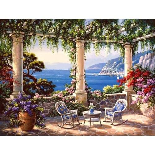 Frameless diy paintings by numbers wall decor diy picture oil painting on canvas for home decor 4050 venice sea
