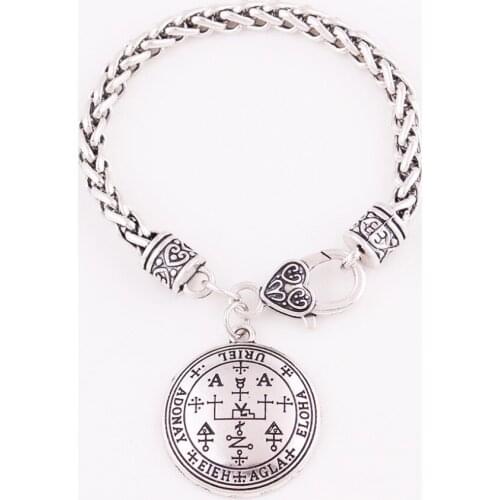 Special Design Religions Wheat Link Chain Bracelet Archangel URIEL Angelic Religions Talisman Amulet Provide Dropshipping