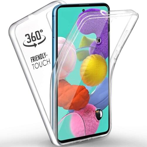 Front Back Clear Soft Gel Full Cover For Samsung Galaxy A12 A42 A21S A31 A41 A51 A71 A30S A50 S20 FE S30 Plus Note 20 Ultra Case