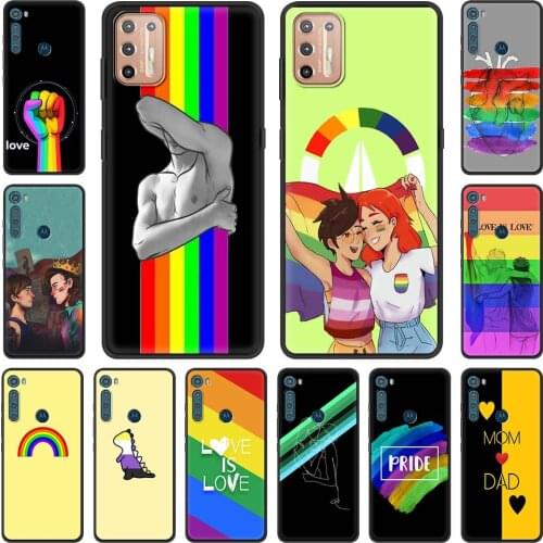 LGBT Rainbow Gay Lesbian Phone Case For Motorola Moto G9 Play One Fusion Plus G8 Power Lite One Hyper Edge E6s Silicone Cover