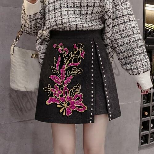 Flowering Shrubs Sequined Patches DIY Sew On Patches For Needlework For Clothing Applique Craft Decoration T-shirts Jackets 2020