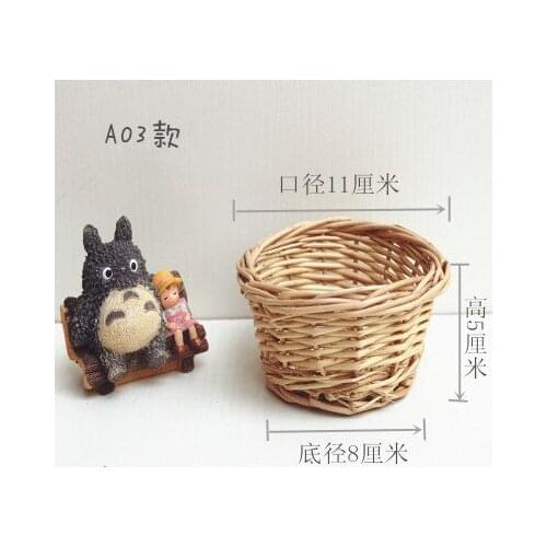 For home decoration storage accessories flowers decorative small handmade wicker basket diy supplies 11cm*5cm*8cm