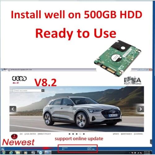 For V/W+AU//DI+SE//AT+SKO//DA Support Cars 2020 E T/ K 8 .2 V/A/ G Group Vehicles Electronic Parts Catalogue Install well on HDD
