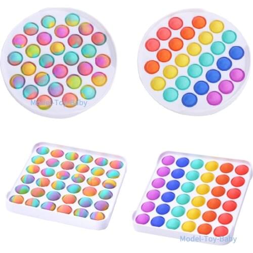 Game Handle Fidget Toys Pack Its Square Antistress New Push Bubble Rainbow Pop For Hands Squishy Reliver Stress For Kids Антистр