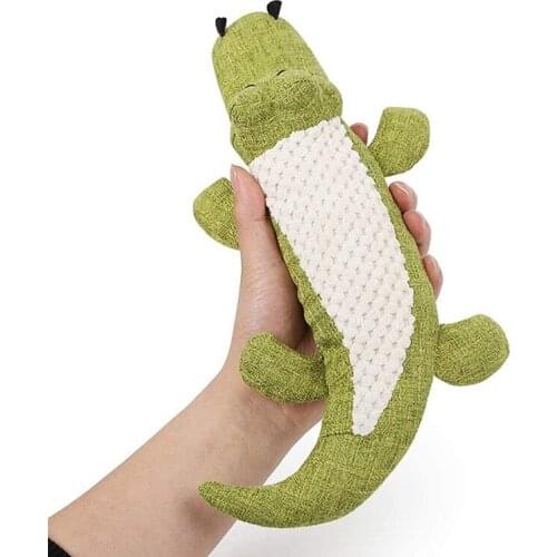 Pet Dogs Toy Linen Plush Animal Toy Dog Chew Squeaky Noise Cleaning Teeth Toy Cleaning Teeth Toy Chew Training Supplies
