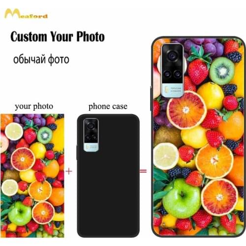 Customized DIY Phone Case For Vivo Y31 2021 Case For Vivo Y72 X50 X60 Pro Plus V21E V21 Y52S Y31S 5G V20 SE V19 Black TPU Cover
