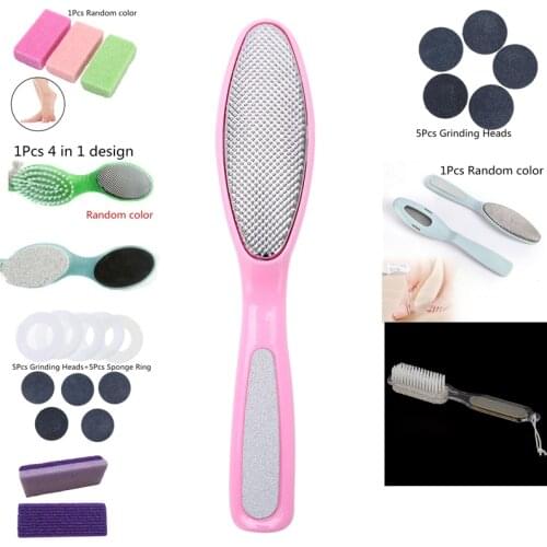 Multi Styles Foot Care Tools Hard Skin Remover Pumice Stone Pedicure Brush Replacement Rollers Grinding Heads Sponge Rings