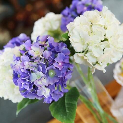 Artificial Flowers Hydrangea Branch Home Wedding Decor Fabrics Flower High Quality Fake Floral Party Room Decoration Long Stems